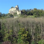 The first view of the castle from the ford over creek